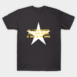 All I Ever Wanted, star, mustard T-Shirt